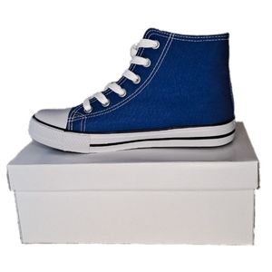 Kids Blue High-Top Sneakers